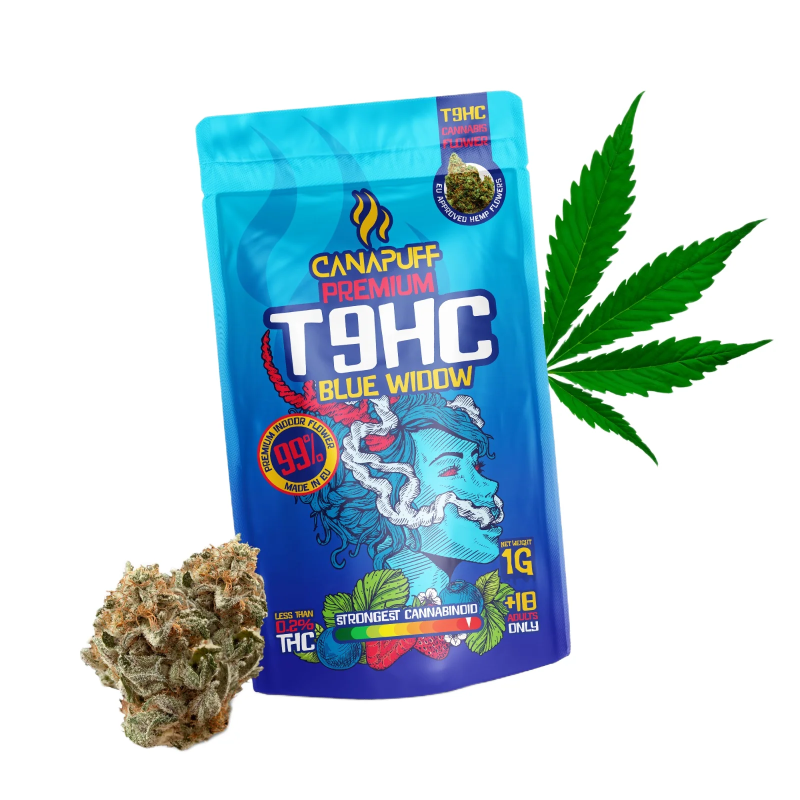 T9HC Blüten Blue Widow 99%